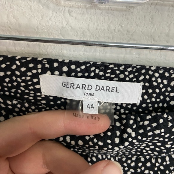 GERARD Darel Paris Side Zip Printed Career Trouser Pants French Size 44 - Picture 2 of 7